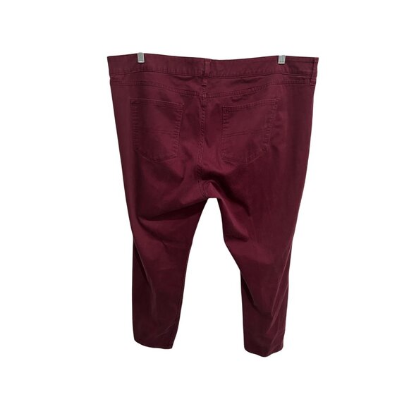 Arizona Jean Co. Jrs. Plus Sateen Skinny Jeans Wine Red Sz 18 Classic 5 Pockets - Picture 2 of 9